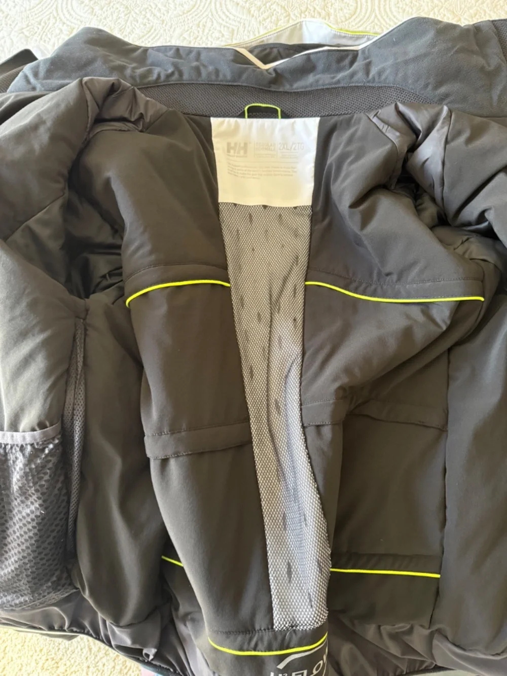 Helly Hansen‎ Alpha Infinity Ski Jacket Mens 2XL White Black coat ski snowboard